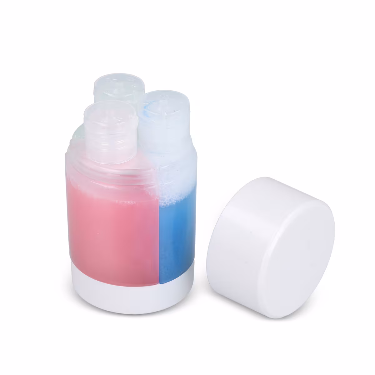 Vue 2 de Trio de flacons de toilette de voyage