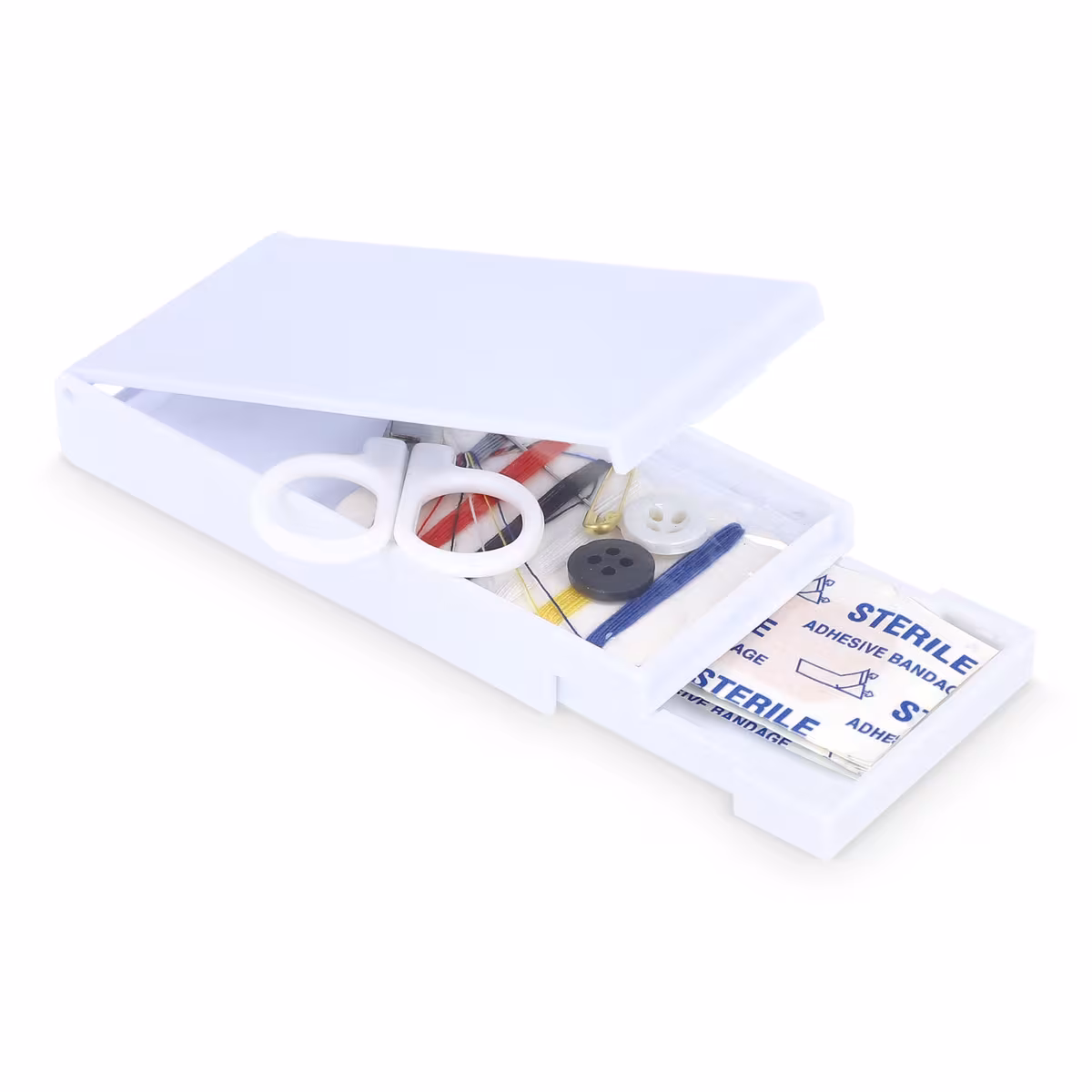 Vue 1 de Trousse de couture et de pansements de voyage dans une boîte en PP