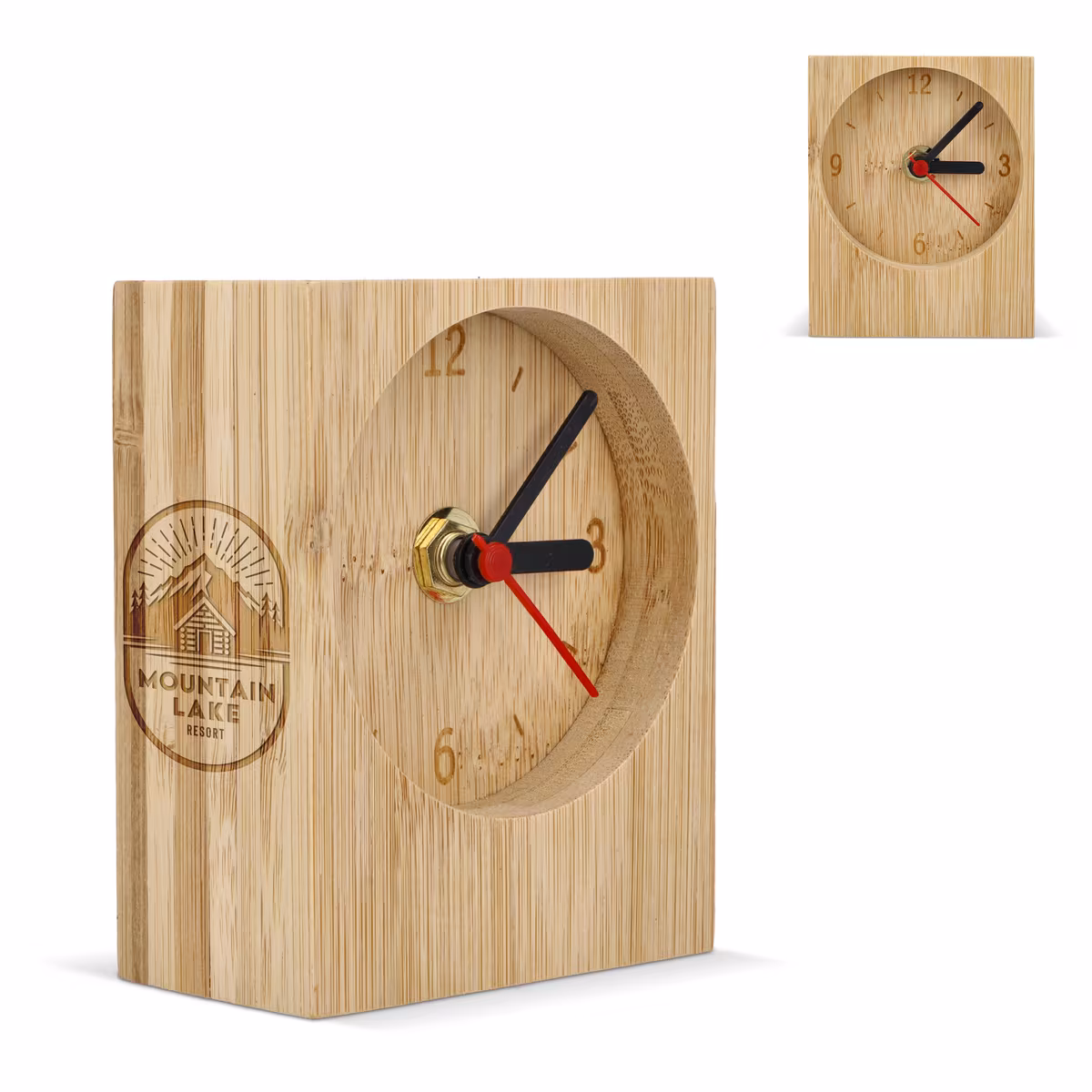 Vue 4 de Horloge de bureau rectangulaire