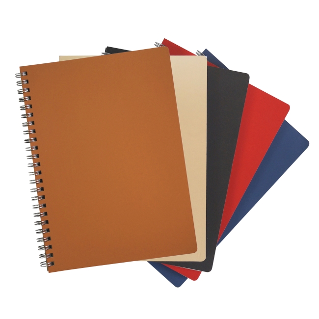 Cahier spirale cuir régénéré A5 LIBER