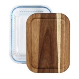 Vue 3 de Boîte repas 1L borosilicate PURLUNCH