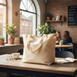 Vue 4 de Sac shopping XXL coton bio 280g JEANNETTE