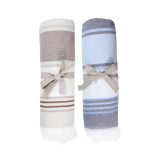 Vue 3 de Fouta serviette polycoton recyclé 470g MARINA