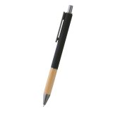 Vue 4 de Stylo a Bille en Plastique avec Bambou Nalona