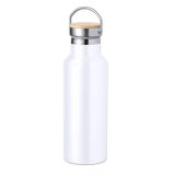 Vue 3 de GOURDE ACIER INOXYDABLE ET BAMBOU 500 ml NAXEL
