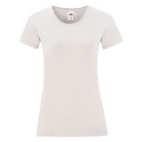 Vue 2 de T-shirt 100 % Coton Manches Courtes Iconic Blanche Femme