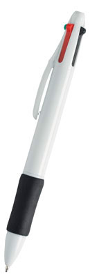 Vue 3 de Stylo en Plastique Quat 4 Couleurs