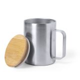Vue 2 de Tasse Thermique Acier Inox / Bambou Ricaly