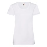 Vue 2 de T-shirt 100 % Coton Manches Courtes Value Blanche Femme