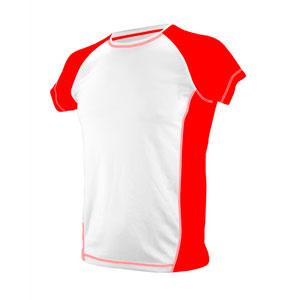T-shirt Technique 361 Femme Blanc / Rouge
