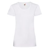 Vue 1 de T-shirt 100 % Coton Manches Courtes Value Blanche Femme