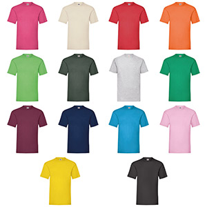 T-shirt 100 % Coton Manches Courtes Value Couleur Homme