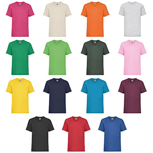 T-shirt 100 % Coton Manches Courtes Value Couleur Enfant