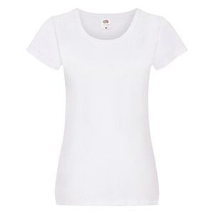 T-shirt 100 % Coton Manches Courtes Original Ladies Blanche