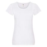 Vue 1 de T-shirt 100 % Coton Manches Courtes Original Ladies Blanche