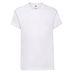 T-shirt 100 % Coton Manches Courtes Original Blanche Enfant
