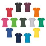 Vue 1 de T-shirt 100 % Coton Manches Courtes Original Couleur Femme