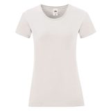 Vue 1 de T-shirt 100 % Coton Manches Courtes Iconic Blanche Femme