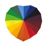 Vue 1 de FALCONE - Parapluie forme coeur modle dpos - Manuel - Impermable au vent - 110 cm