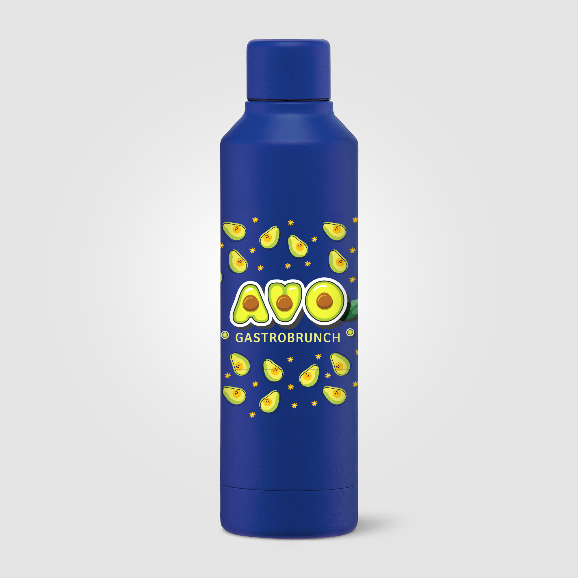 Olympus - 500 ml - Bouteille en acier inoxydable à double paroi doublée de cuivre avec couvercle à t