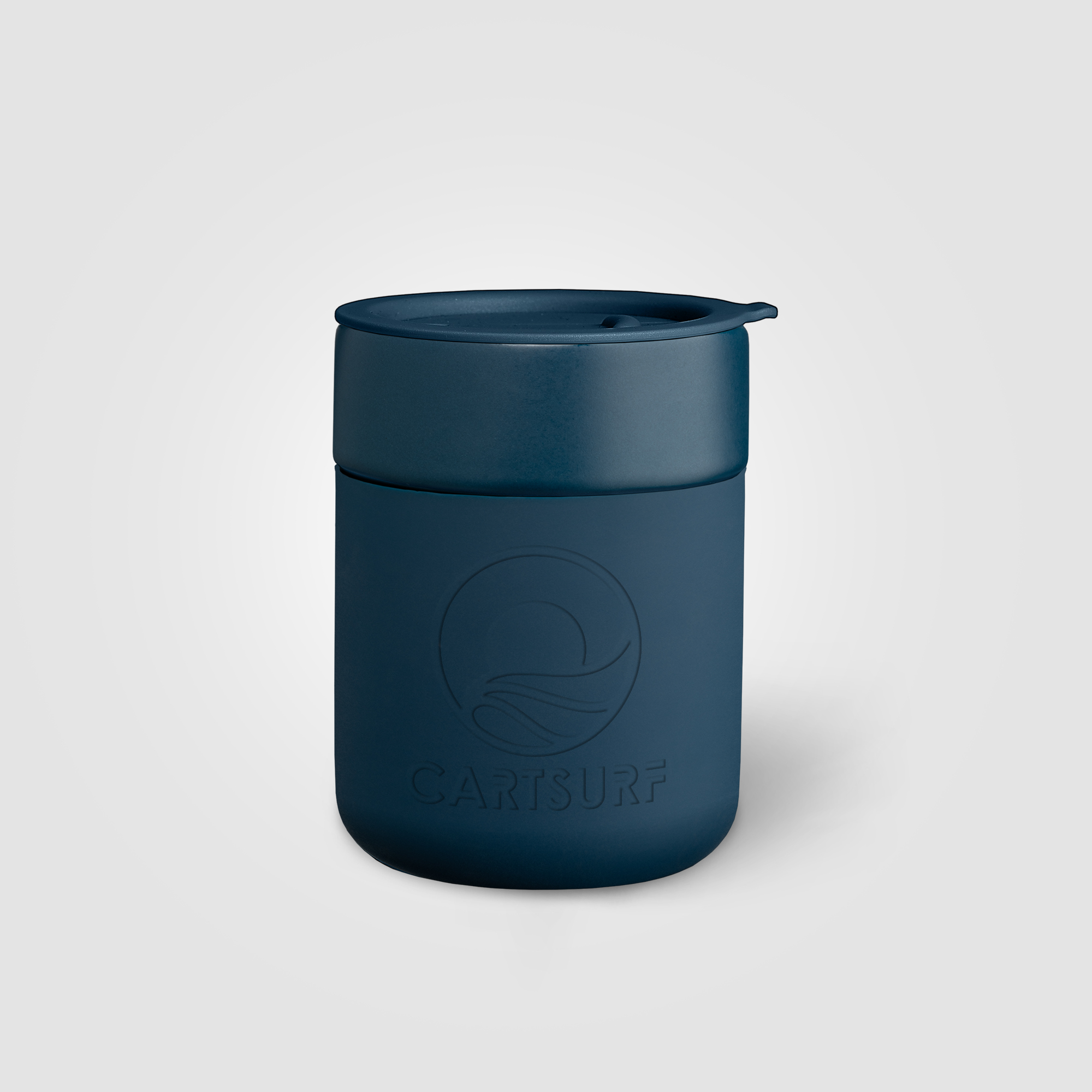 Obsidian - Mug en Céramique et Silicone Mat de 295 ml avec Couvercle