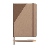 Vue 2 de Ensemble carnet rechargeable Xanadu en PU recyclé bicolore avec stylo – A5