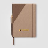 Vue 1 de Ensemble carnet rechargeable Xanadu en PU recyclé bicolore avec stylo – A5