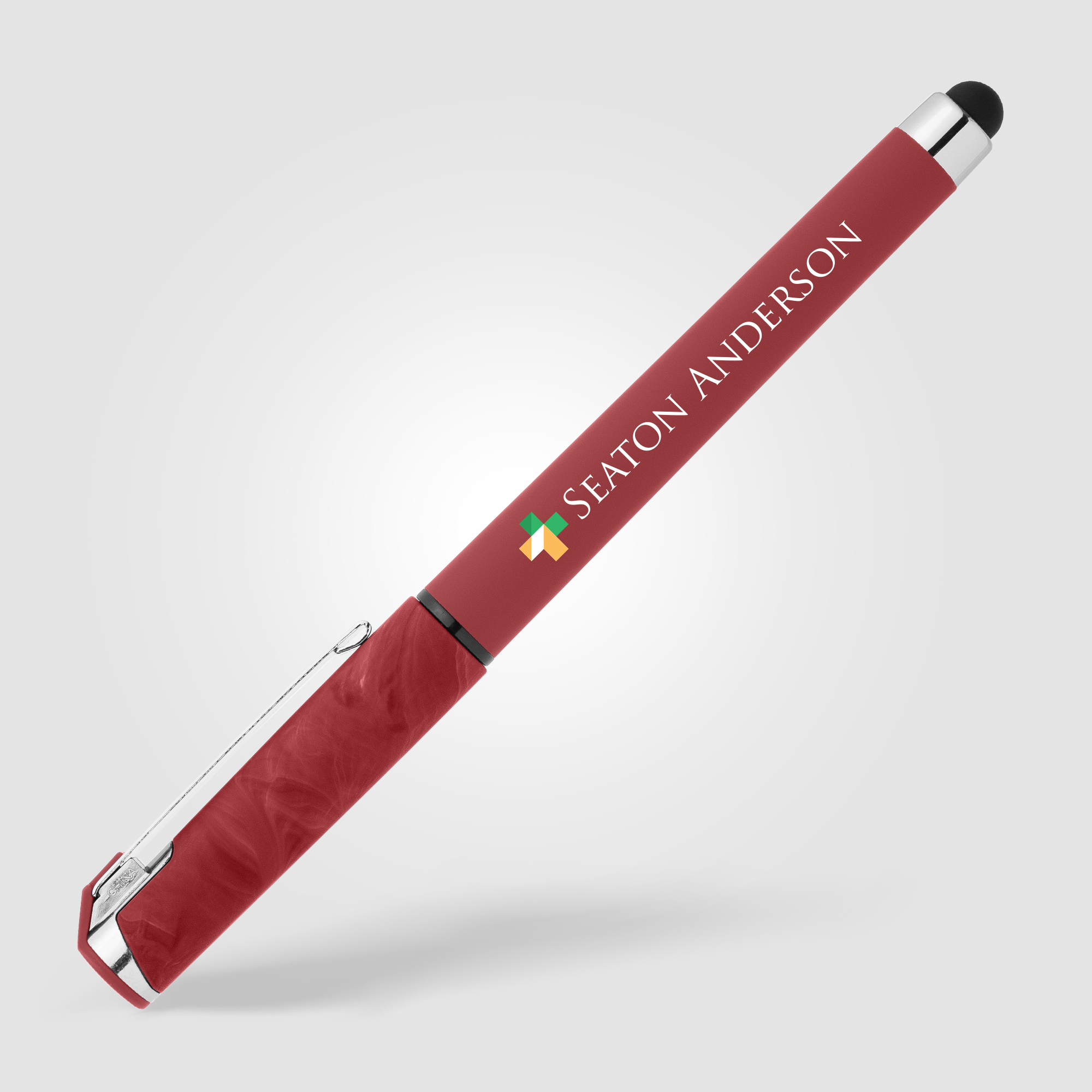 Stylo stylet Islander en plastique effet marbré