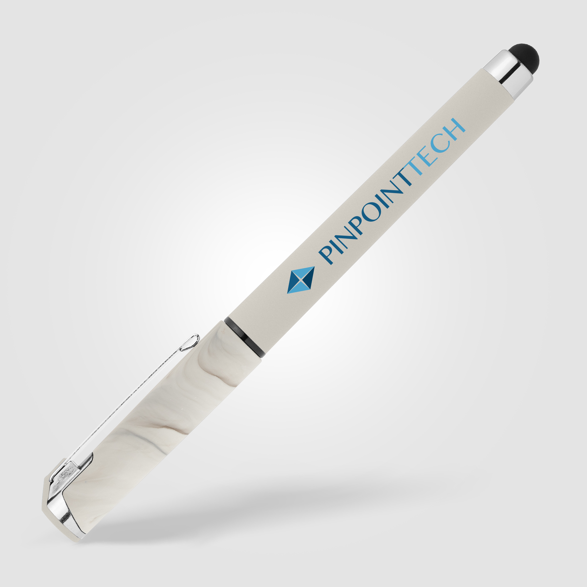 Stylo stylet Islander en plastique effet marbré