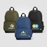 Vue 4 de Sac à dos Aurelia, double poche, fermeture éclair dorée, rPET, 38 cm - 20 L