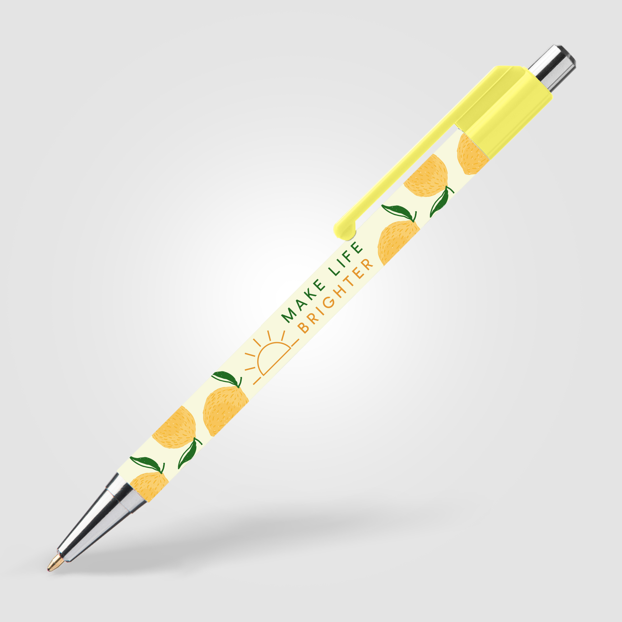 Stylo Astaire chrome avec embout coloré