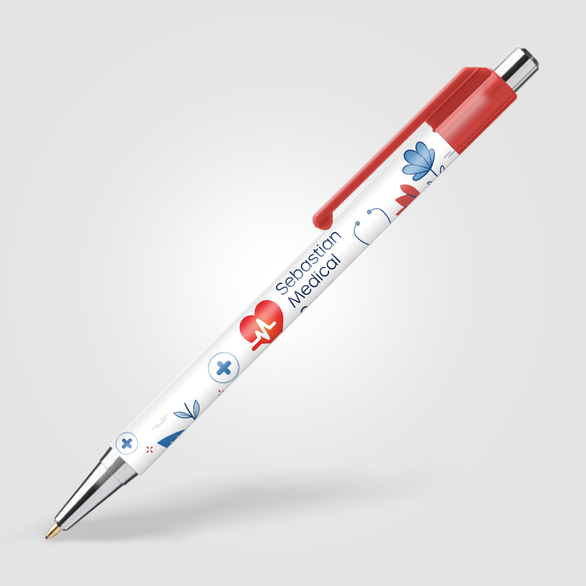 Stylo Astaire chrome avec embout coloré