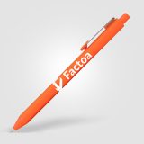 Vue 18 de Stylo gel Vela Essentials en plastique recyclé au toucher doux