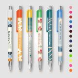 Vue 2 de Stylo Astaire chrome avec embout coloré