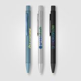 Vue 4 de Stylo texturé Majesty en aluminium recyclé