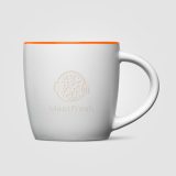 Vue 10 de Mug Zanzibar en céramique ColourPop blanc – 355 ml