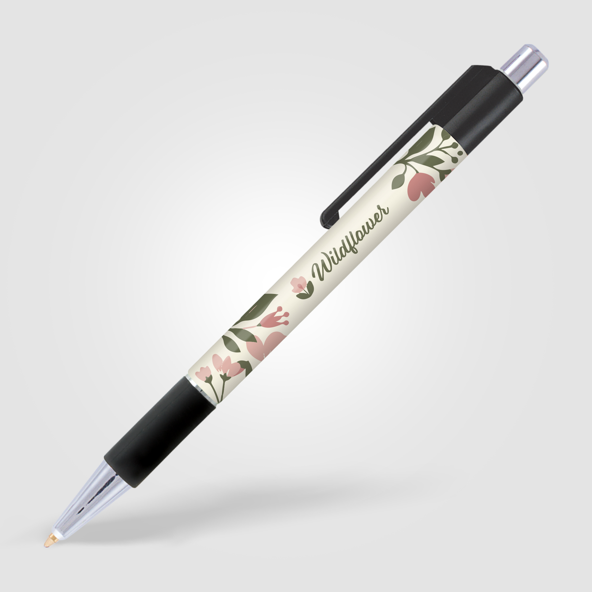 Stylo Astaire chrome avec grip coloré