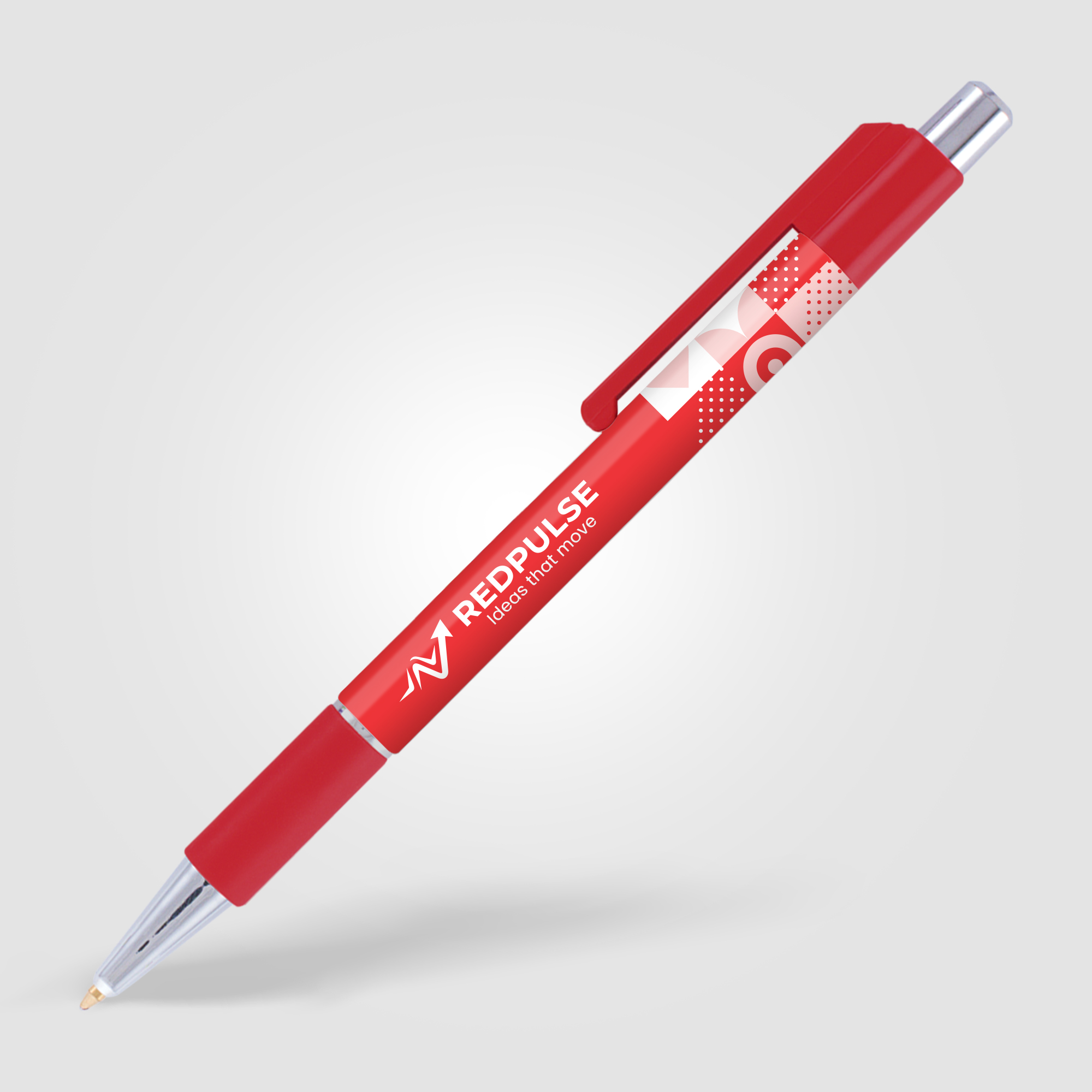 Stylo Astaire chrome avec grip coloré