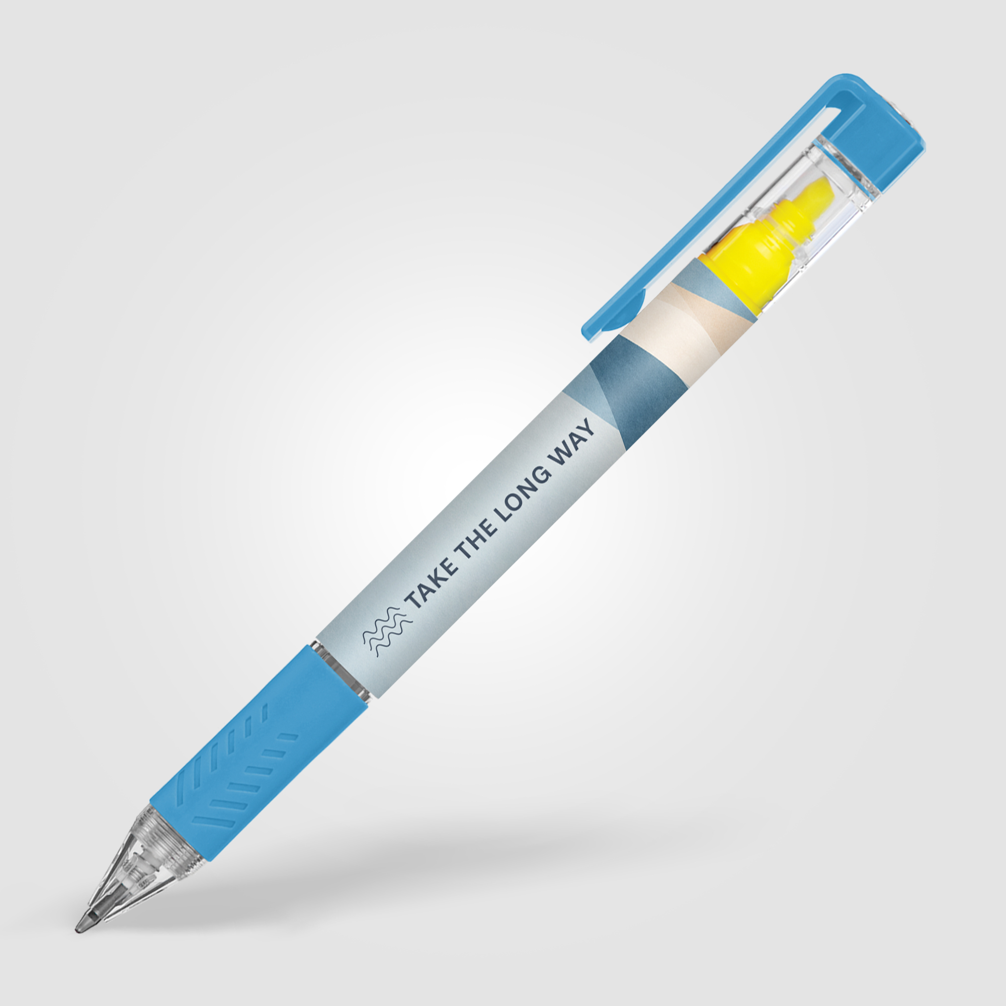 Stylo surligneur Bergman avec grip colouré