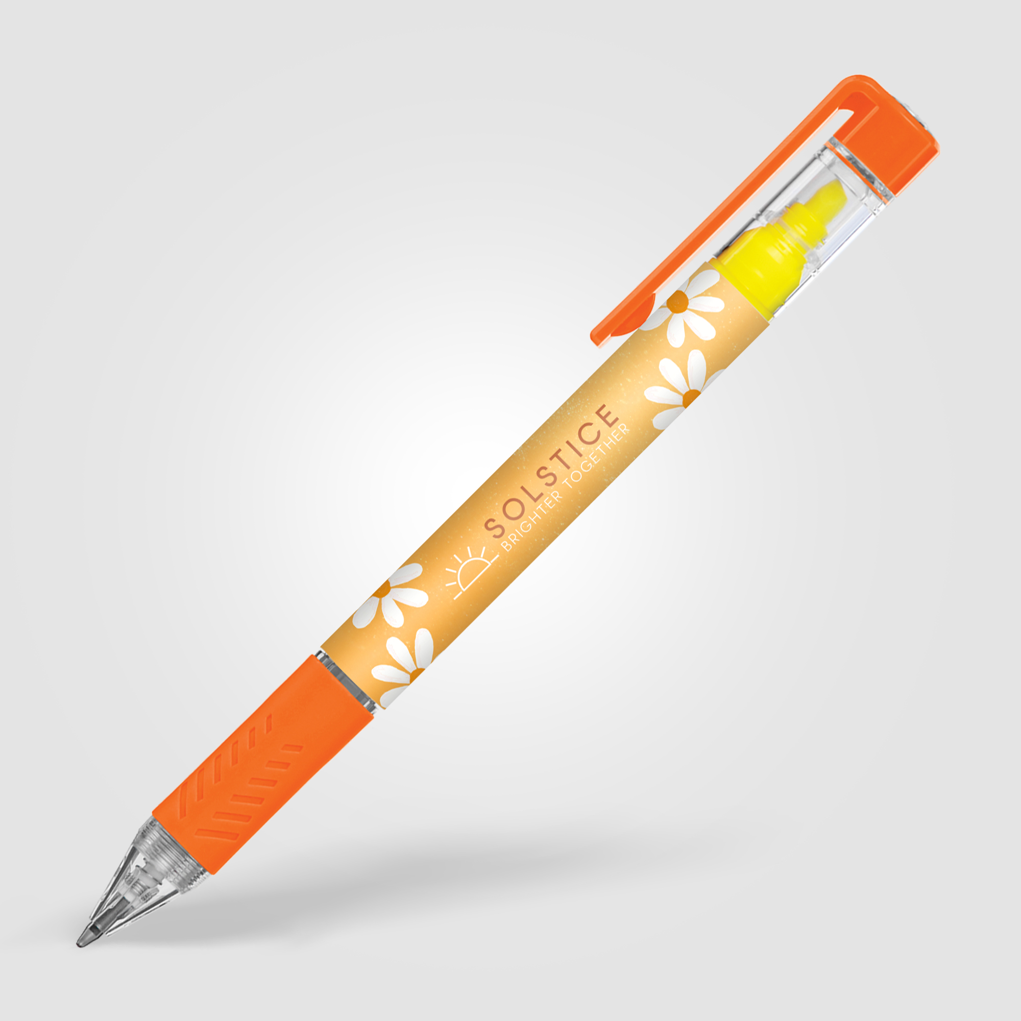 Stylo surligneur Bergman avec grip colouré