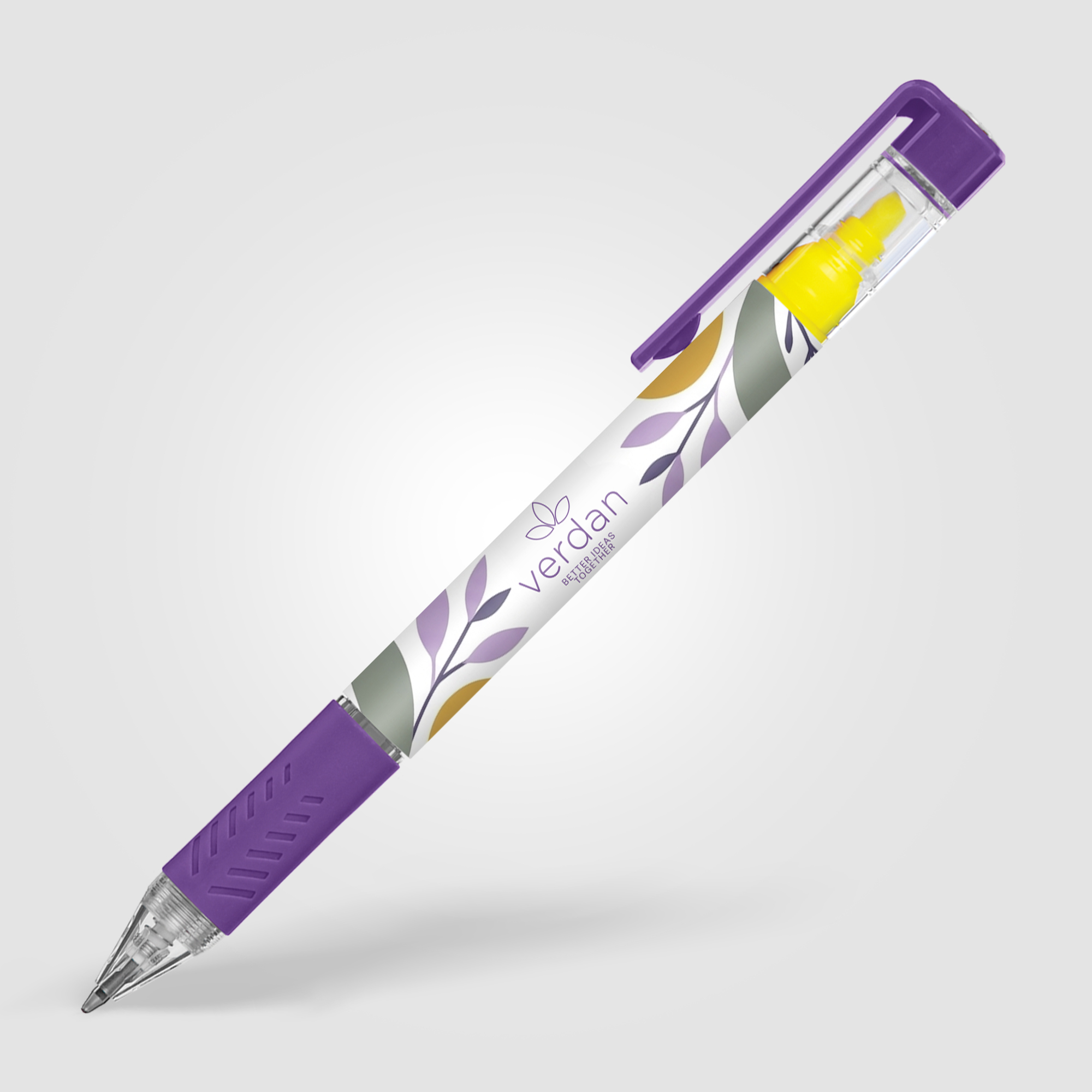Stylo surligneur Bergman avec grip colouré