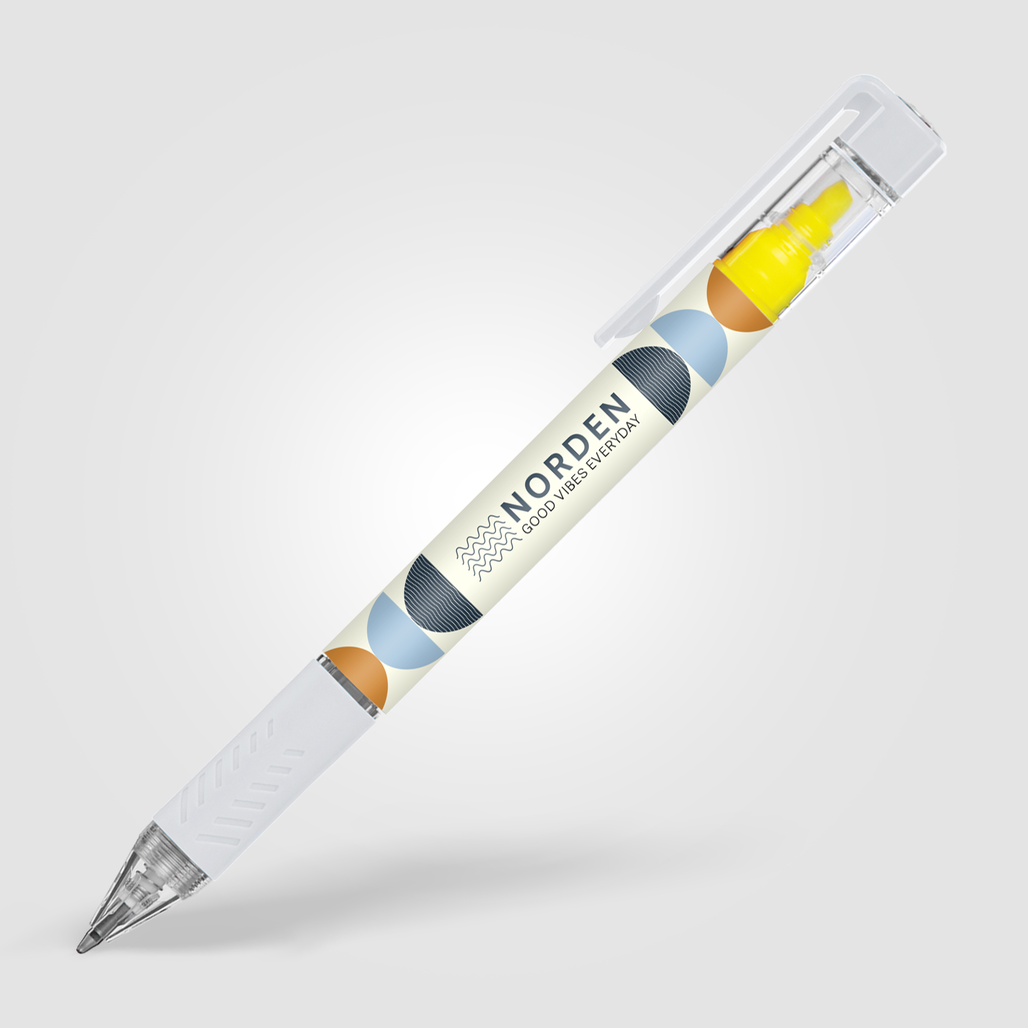 Stylo surligneur Bergman avec grip colouré