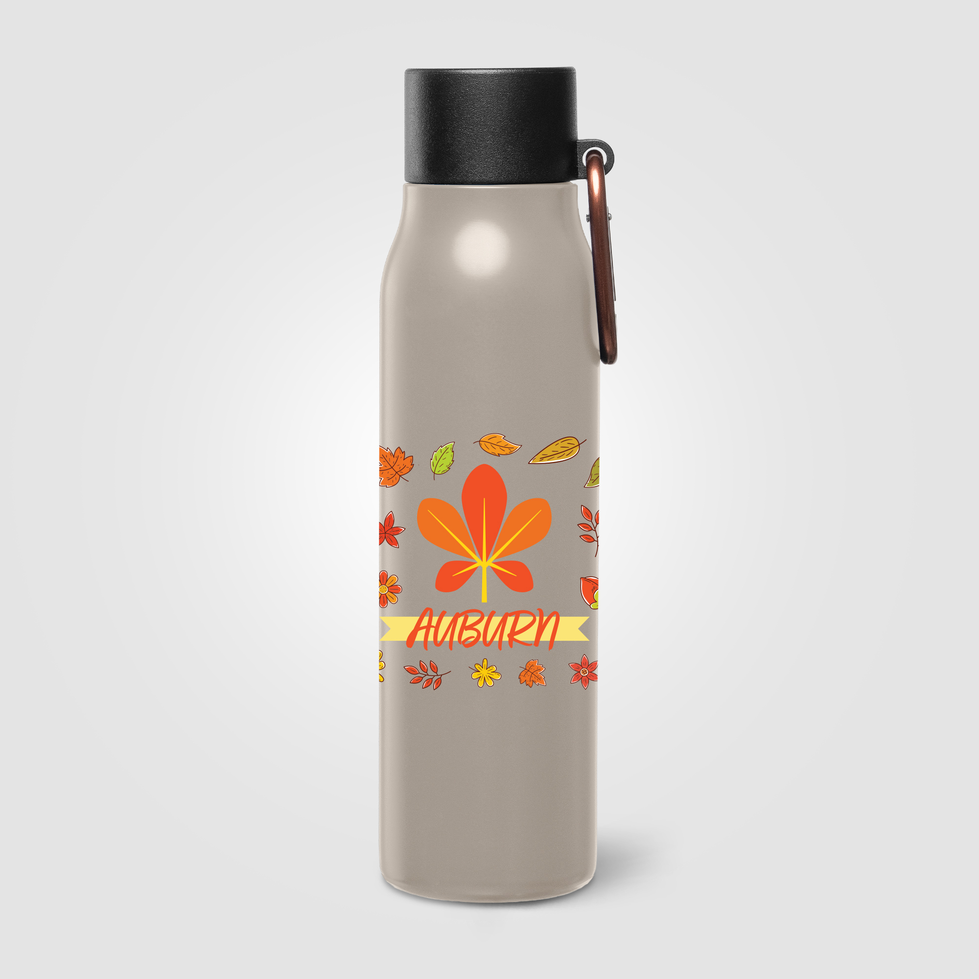 Gourde Strata isotherme en acier inoxydable recyclé avec mousqueton – 550 ml