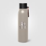 Vue 2 de Gourde Strata isotherme en acier inoxydable recyclé avec mousqueton – 550 ml