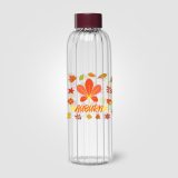 Vue 10 de Gourde en verre rainurée Linea – 620 ml