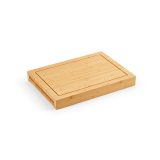 Vue 1 de Planche à découper Brancusi en bambou avec couteaux de cuisine