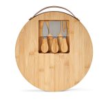Vue 3 de Planche à découper Duchamp en bambou avec ustensiles à fromage