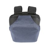 Vue 8 de Sac à dos Abrantes 20L rPET. Fermeture TSA et tissu anti-coupures.