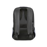 Vue 3 de Sac à dos Abrantes 20L rPET. Fermeture TSA et tissu anti-coupures.