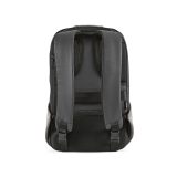 Vue 3 de Sac à dos Abrantes 20L rPET. Fermeture TSA et tissu anti-coupures.